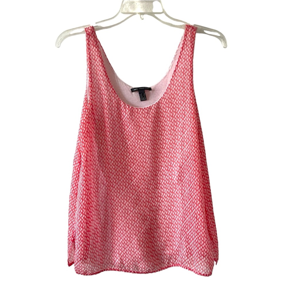 MNG Collection by Mango Pink Sleeveless Printed Tank Top (Size XS)